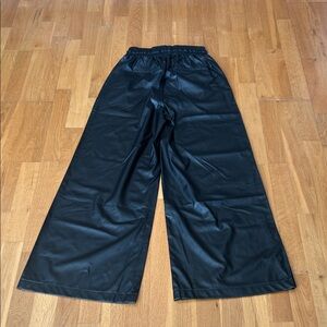 Flying Tomato Black Wide-Leg Joggers